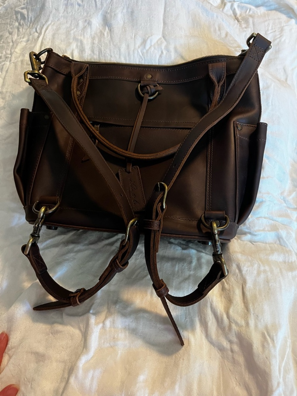 Nena & Co Handcrafted Mexican Wool and Leather Medium Day Bag - Picture 8 of 9